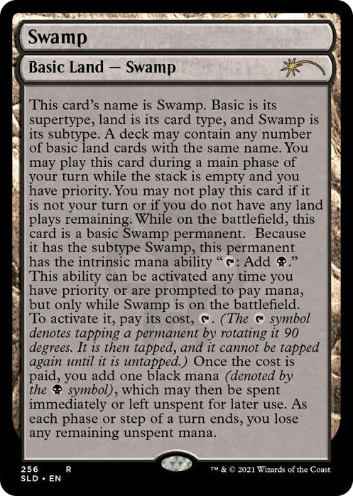 0256 Swamp (256) (Full-Text Lands) R Secret Lair Drop Series