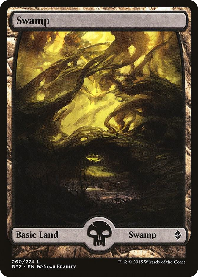 Swamp (260) - Full Art #260 L - Battle for Zendikar Pokemon card
