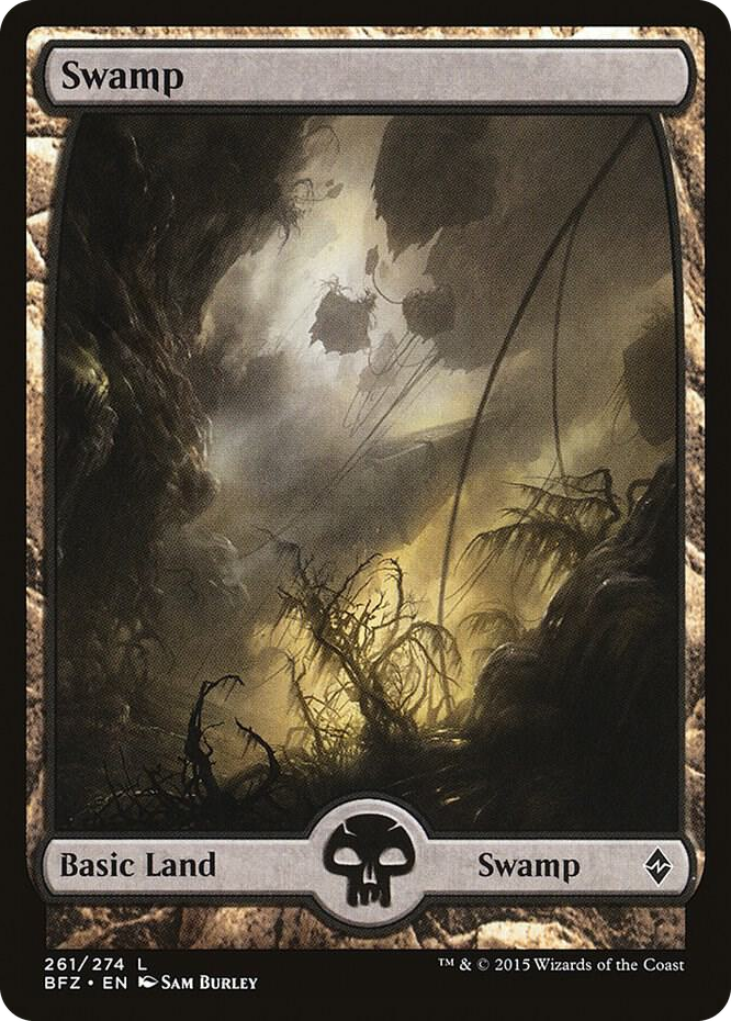 Swamp (261) - Full Art #261 L - Battle for Zendikar Pokemon card