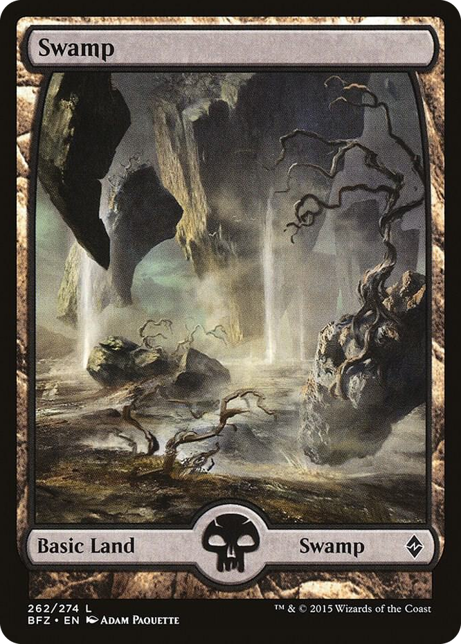 Swamp (262) - Full Art #262 L - Battle for Zendikar Pokemon card
