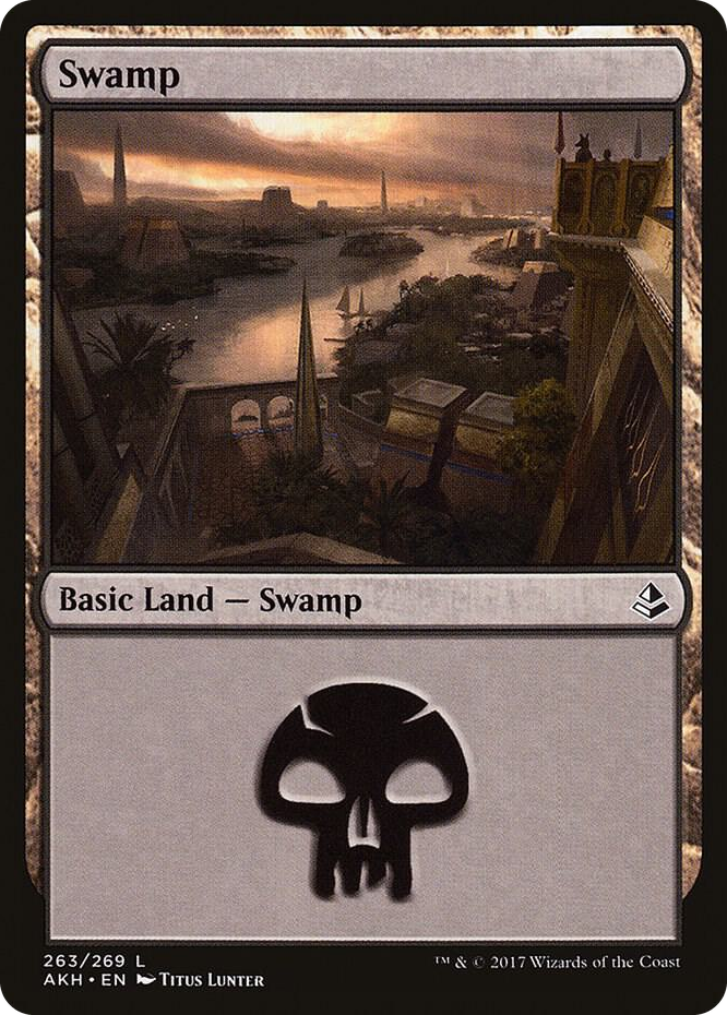 Swamp (263) #263 L - Amonkhet Pokemon card