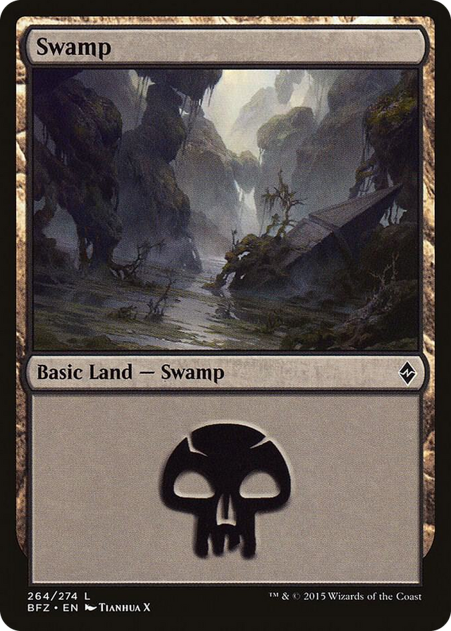 0264 Swamp (264) L Battle for Zendikar