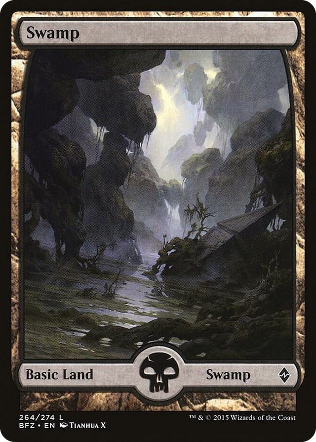 0264 Swamp (264) - Full Art L Battle for Zendikar