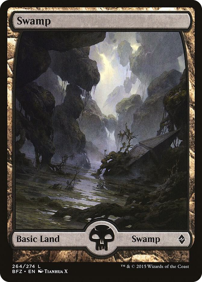 Swamp (264) - Full Art #264 L - Battle for Zendikar Pokemon card