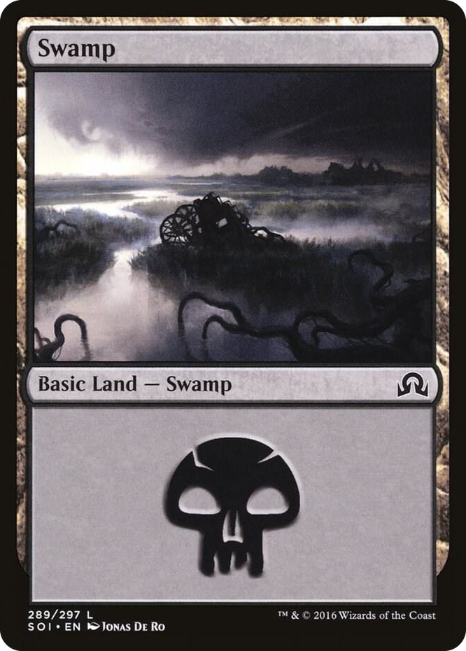 Swamp (289) #289 L - Shadows over Innistrad Pokemon card