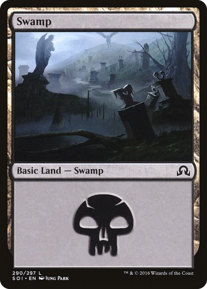 Swamp (290) #290 L - Shadows over Innistrad Pokemon card