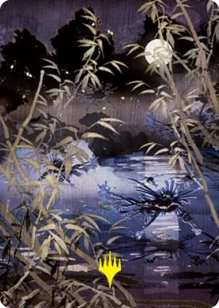 0081 Swamp (297) Art Card (Gold-Stamped Signature) S Art Series: Kamigawa: Neon Dynasty