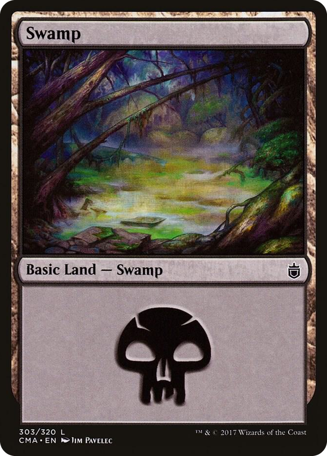 Swamp (303) #303 L - Commander Anthology Pokemon card