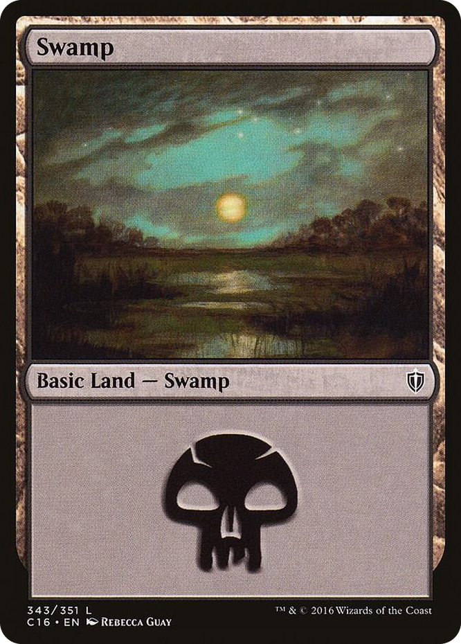 Swamp (343) #343 L - Commander 2016 Pokemon card