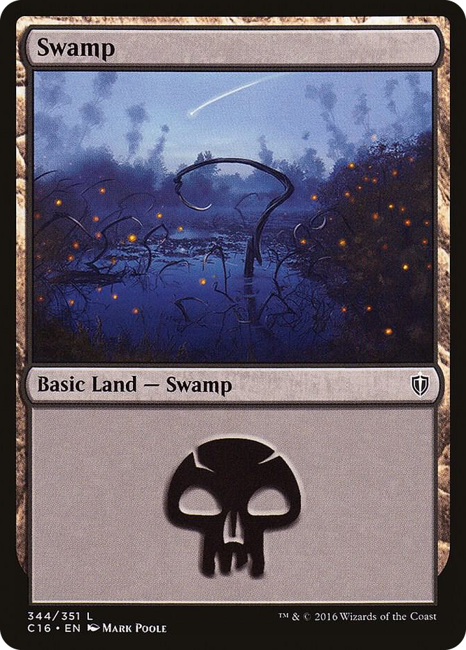 Swamp (344) #344 L - Commander 2016 Pokemon card
