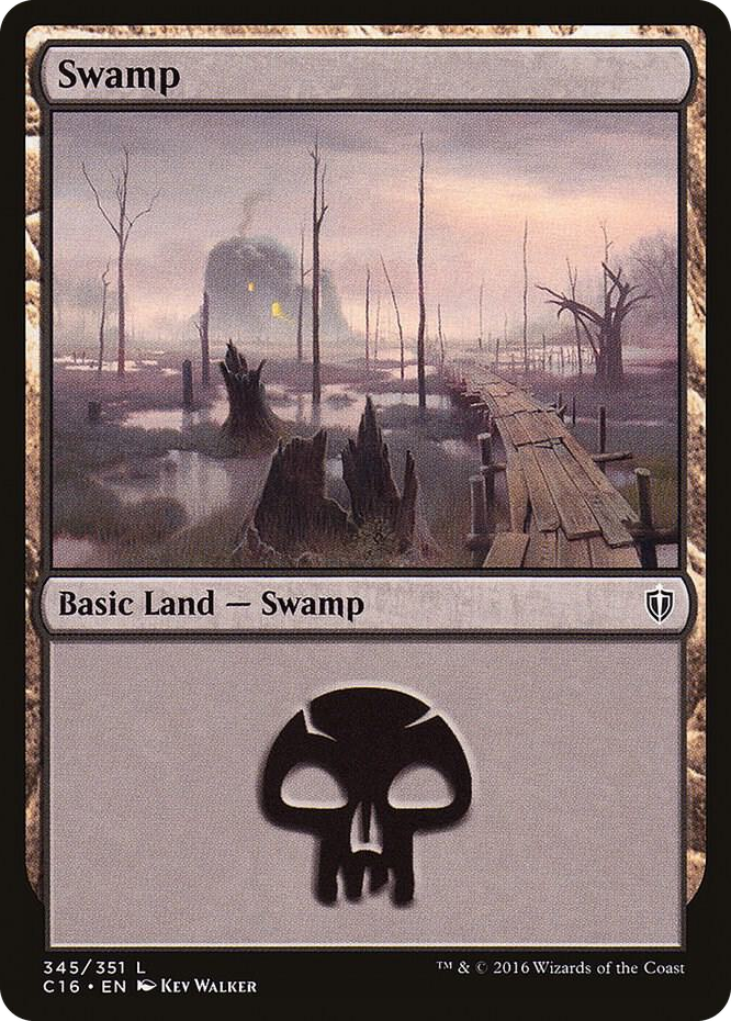 Swamp (345) #345 L - Commander 2016 Pokemon card