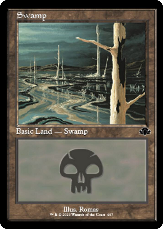 0407 Swamp (407) (Retro Frame) L Dominaria Remastered
