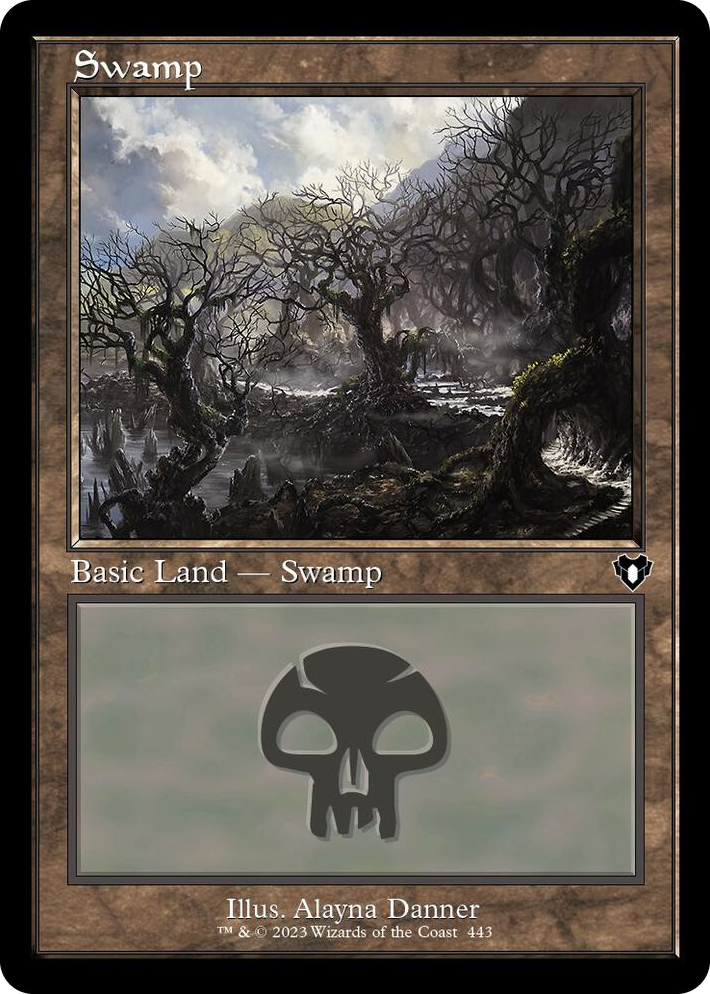 0443 Swamp (443) (Retro Frame) L Commander Masters