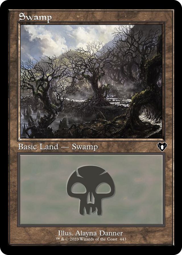 0443 Swamp (443) (Retro Frame) L Commander Masters