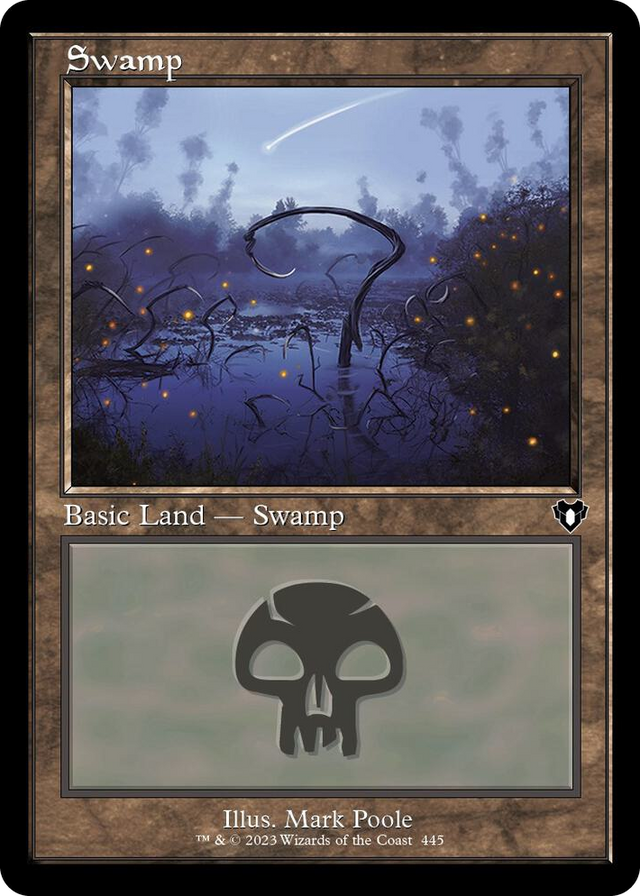 0445 Swamp (445) (Retro Frame) L Commander Masters