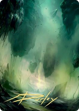 0013 Swamp Art Card (13/81) (Gold-Stamped Signature) S Art Series: Zendikar Rising