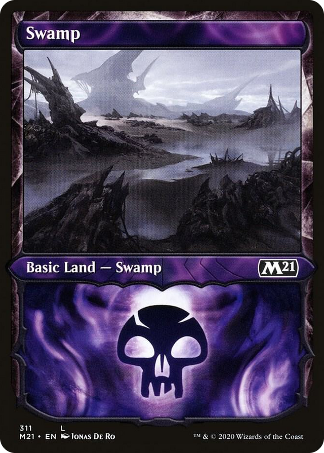 0311 Swamp (Showcase) L Core Set 2021