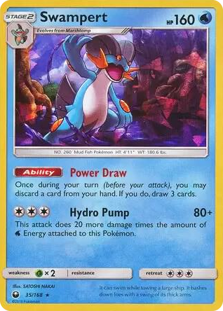 0035 Swampert - 35/168 (SM Celestial Storm) Holo Rare Deck Exclusives