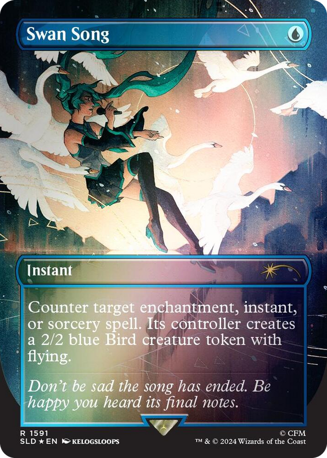 1591 Swan Song (1591) (Rainbow Foil) R Secret Lair Drop Series