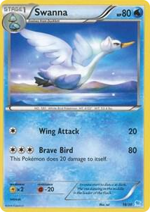 0018 Swanna (18) Common XY Trainer Kit: Pikachu Libre & Suicune