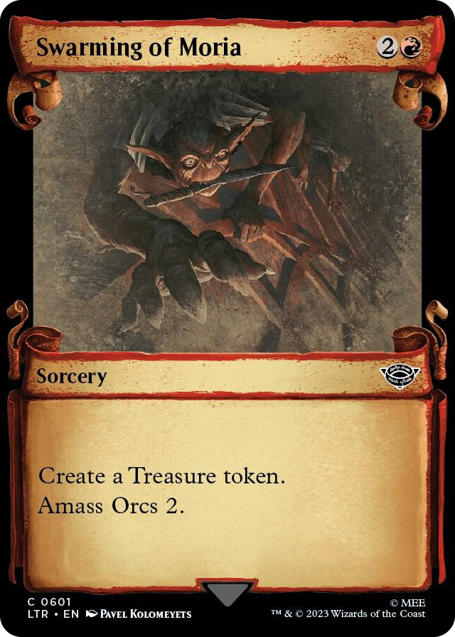Swarming of Moria (Showcase Scrolls) #601 C - Universes Beyond: The Lord of the Rings: Tales of Middle-earth Pokemon card