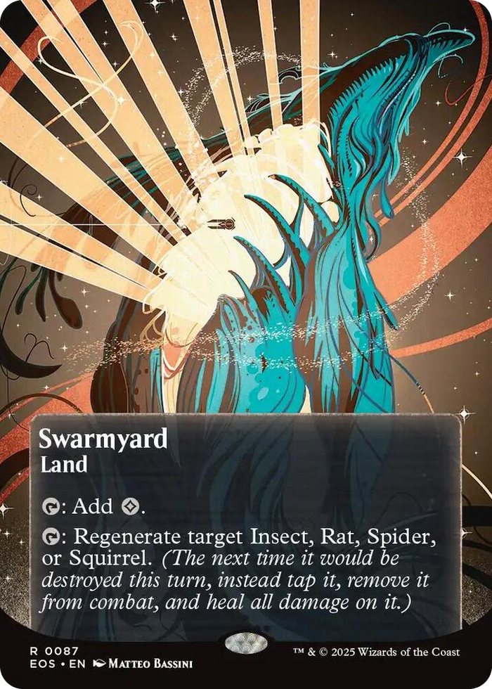 Swarmyard (0087) (Borderless) #87 R - Edge of Eternities: Stellar Sights Pokemon card