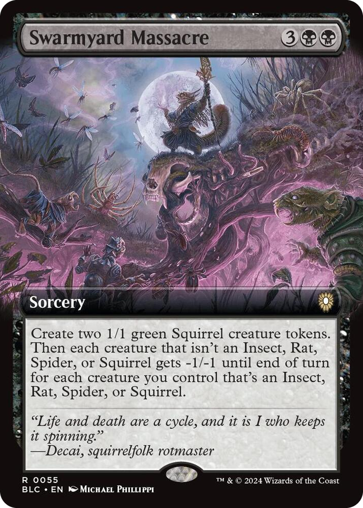 0055 Swarmyard Massacre (Extended Art) R Commander: Bloomburrow