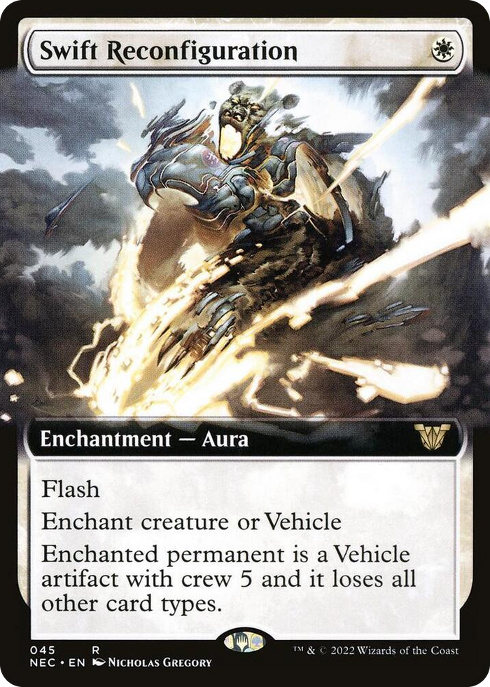 Swift Reconfiguration (Extended Art) #45 R - Commander: Kamigawa: Neon Dynasty Pokemon card