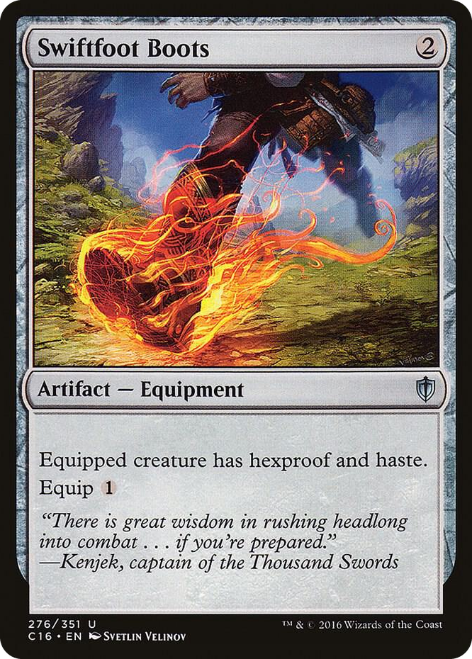 Swiftfoot Boots #276 U - Commander 2016 Pokemon card