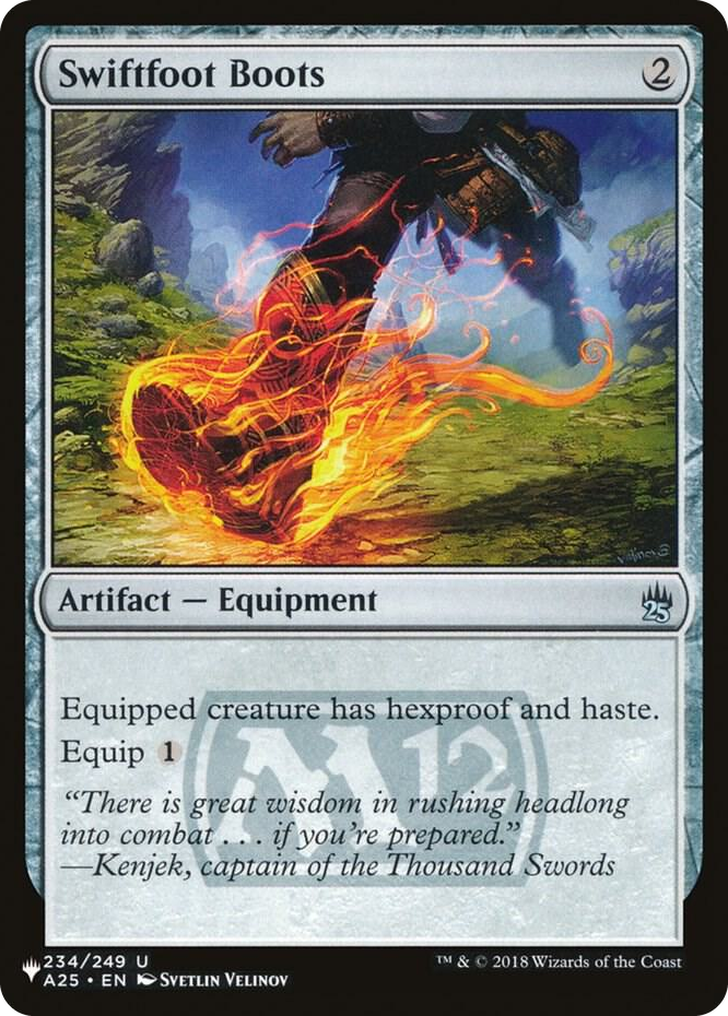 Swiftfoot Boots (A25) #234 U - The List Reprints Pokemon card