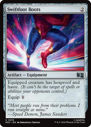 0216 Swiftfoot Boots (Surge Foil) U Commander: Marvel Super Heroes