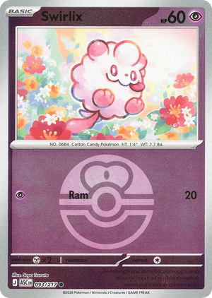 0093 Swirlix (Love Ball) Common Ascended Heroes