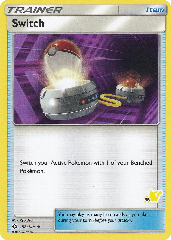 0132 Switch - 132/149 (#36 Pikachu Stamped) Promo Battle Academy
