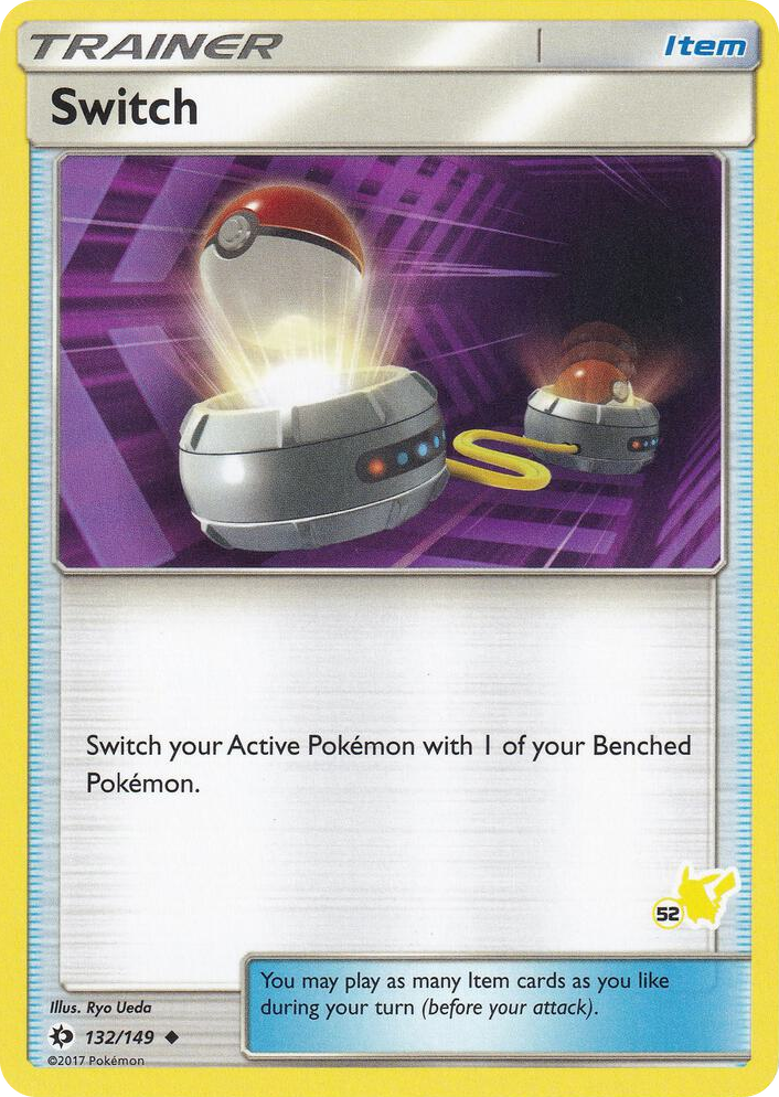 0132 Switch - 132/149 (#52 Pikachu Stamped) Promo Battle Academy