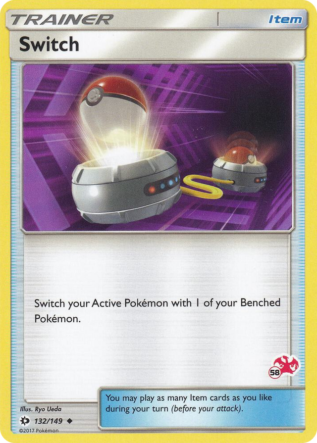 0132 Switch - 132/149 (#58 Charizard Stamped) Promo Battle Academy
