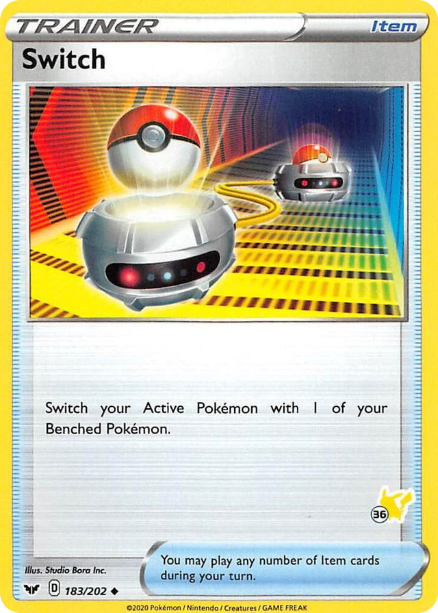 0183 Switch - 183/202 (#36 Pikachu Stamped) Promo Battle Academy 2022