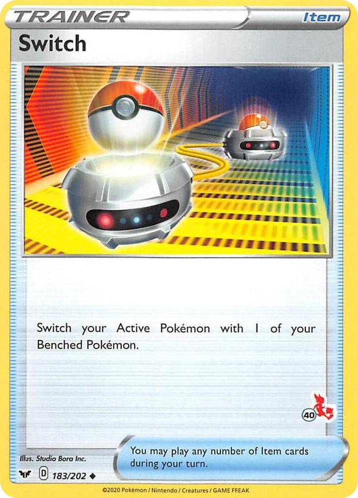 0183 Switch - 183/202 (#40 Cinderace Stamped) Promo Battle Academy 2022
