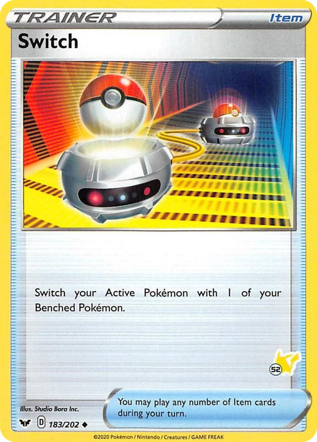 0183 Switch - 183/202 (#52 Pikachu Stamped) Promo Battle Academy 2022