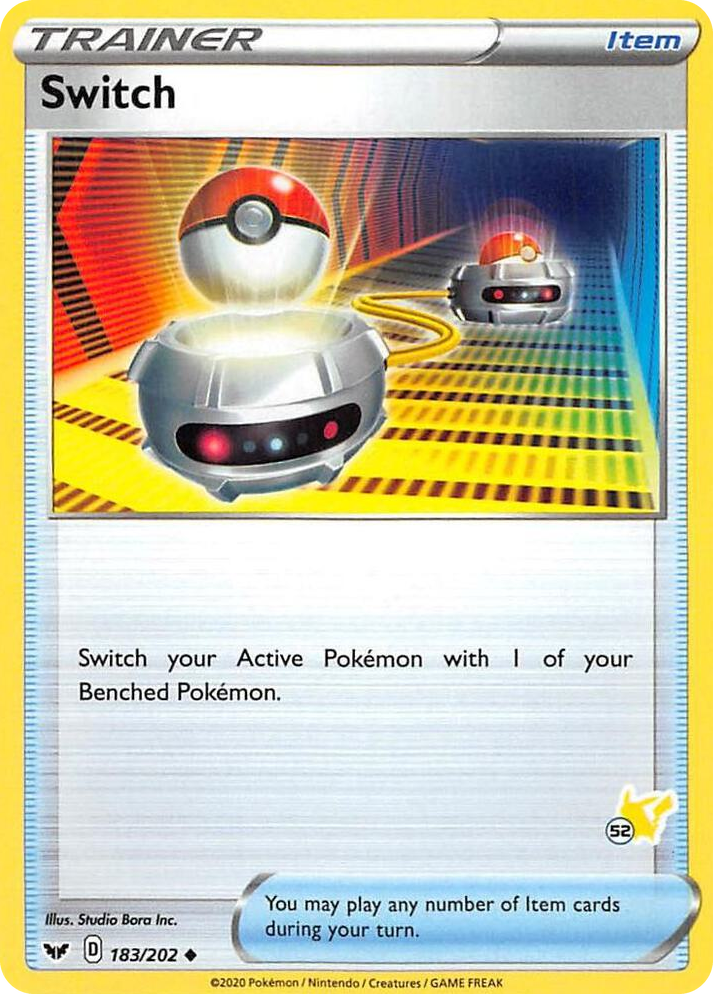 0183 Switch - 183/202 (#52 Pikachu Stamped) Promo Battle Academy 2022