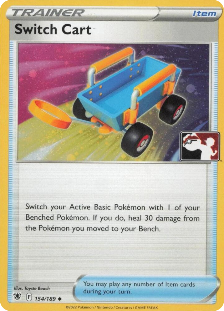 0154 Switch Cart - 154/189 (Cosmos Holo) Uncommon Prize Pack Series Cards