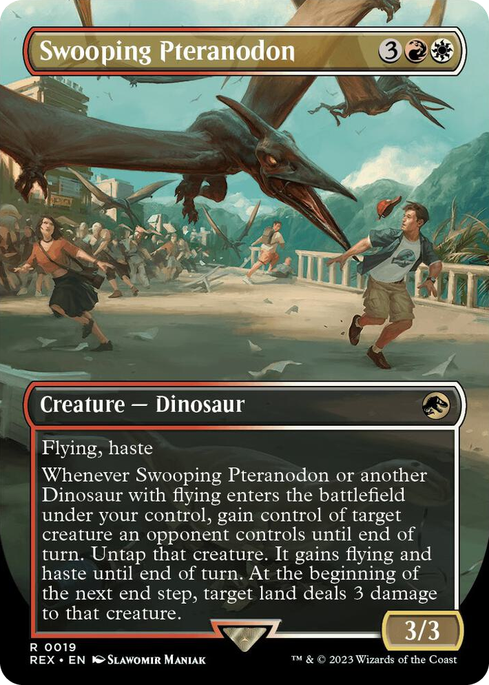 0019 Swooping Pteranodon (Borderless) R Universes Beyond: Jurassic World Collection