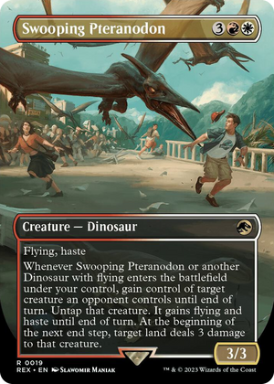 0019 Swooping Pteranodon (Borderless) R Universes Beyond: Jurassic World Collection
