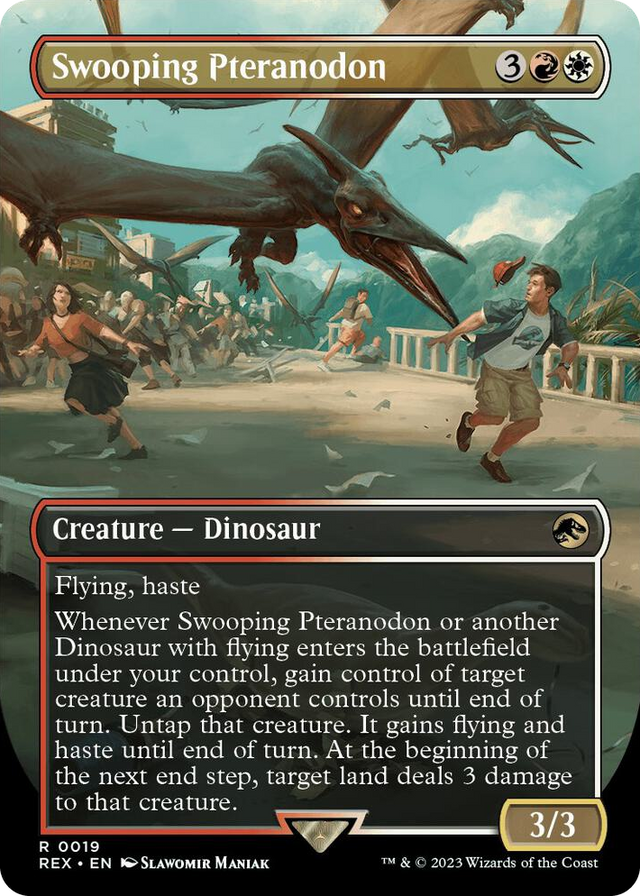 0019 Swooping Pteranodon (Borderless) R Universes Beyond: Jurassic World Collection