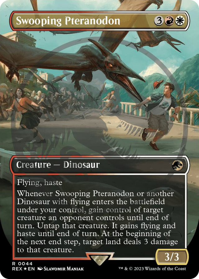 0044 Swooping Pteranodon (Borderless) (Emblem) R Universes Beyond: Jurassic World Collection
