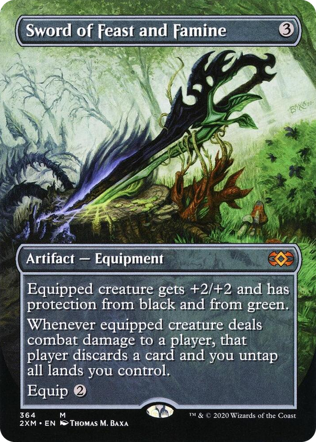 0364 Sword of Feast and Famine (Borderless) M Double Masters