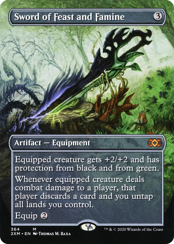 0364 Sword of Feast and Famine (Borderless) M Double Masters