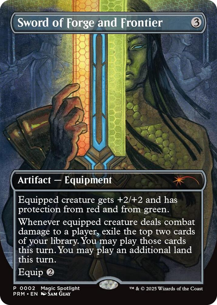 0002 Sword of Forge and Frontier (Borderless) P Unique and Miscellaneous Promos