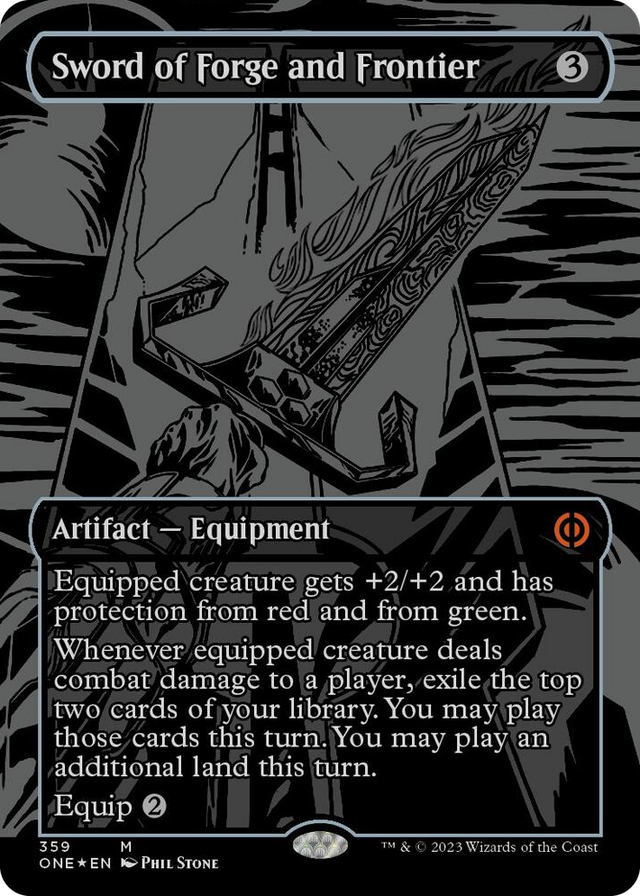 0359 Sword of Forge and Frontier (Oil Slick Raised Foil) M Phyrexia: All Will Be One