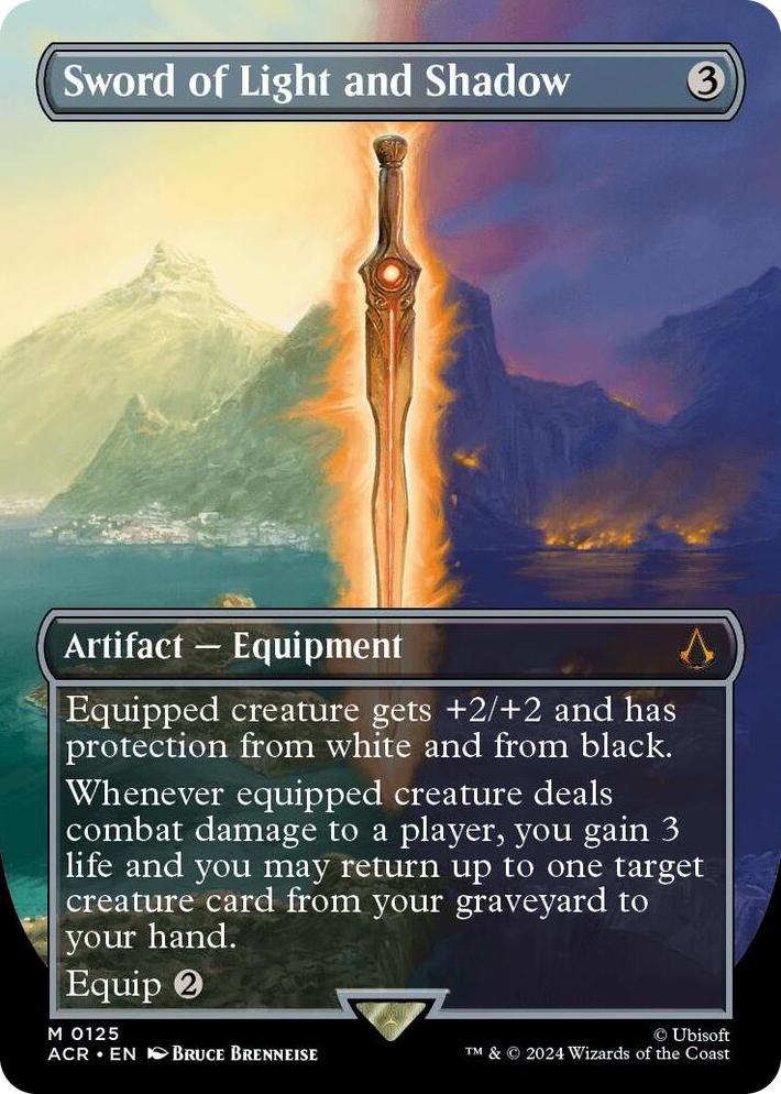 0125 Sword of Light and Shadow (Borderless) M Universes Beyond: Assassin's Creed