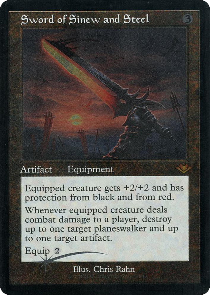 0031 Sword of Sinew and Steel (Retro Frame) (Foil Etched) M Modern Horizons